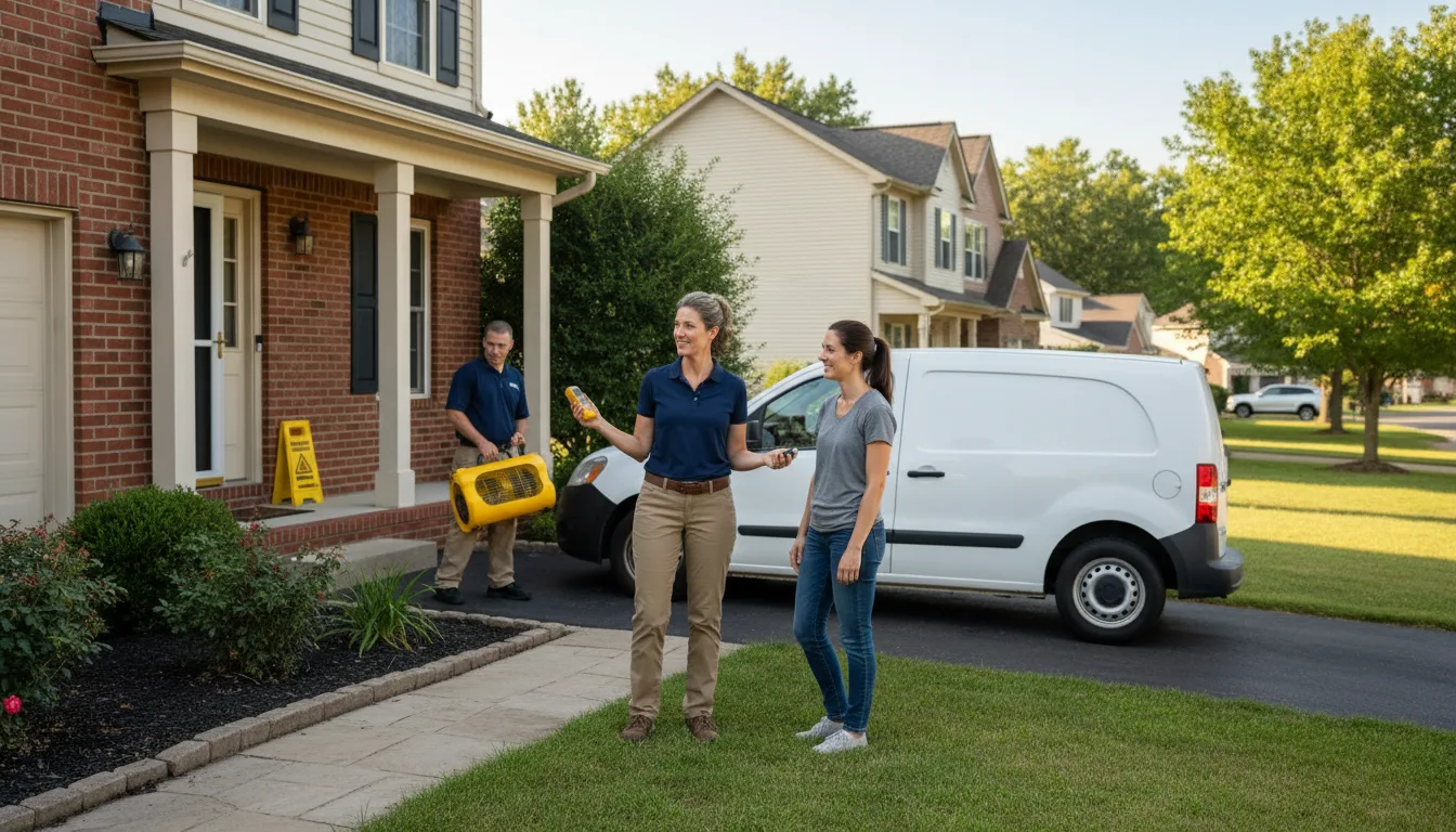 Residential water damage restoration in Hamer, ID